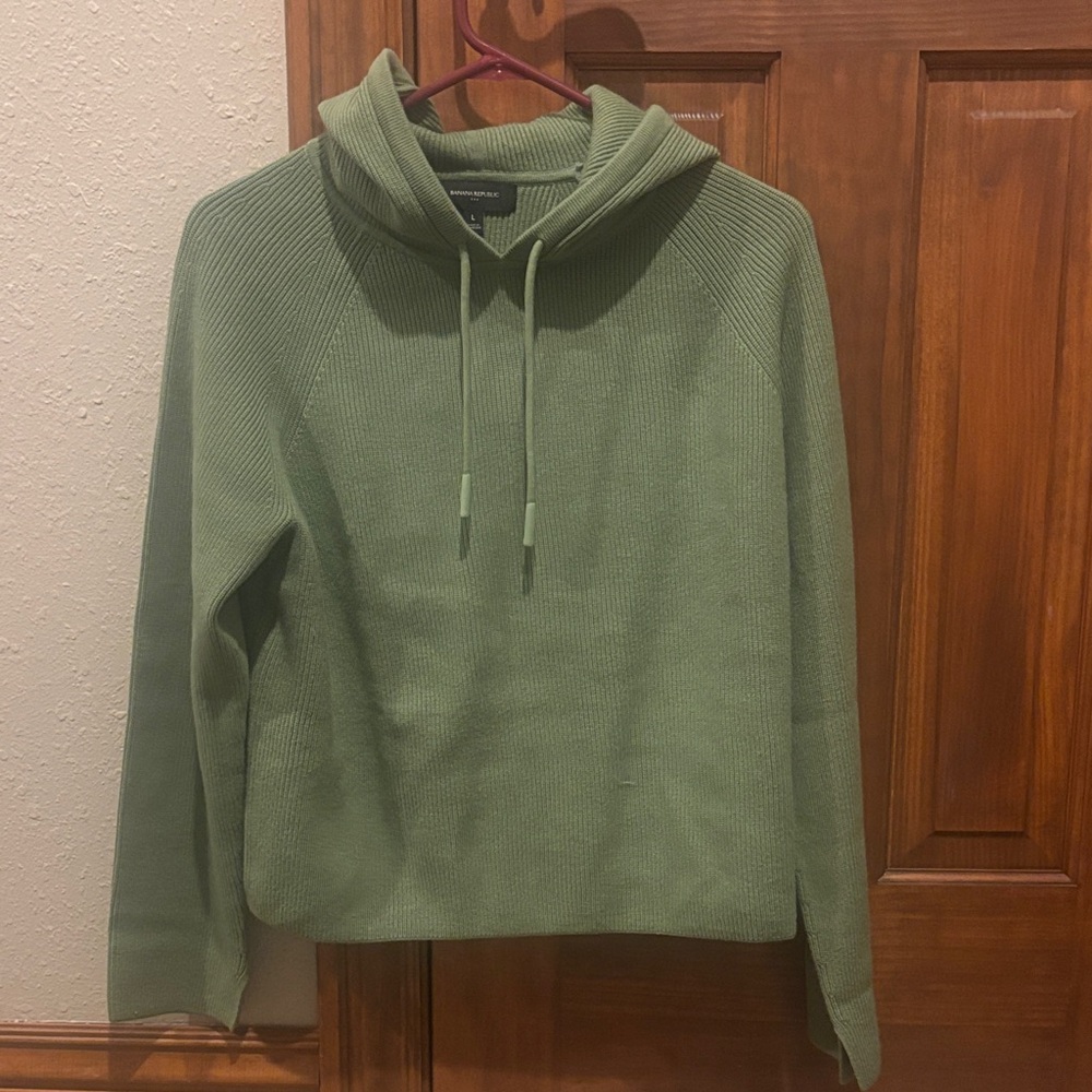 Banana Republic Olive Knit Hoodie